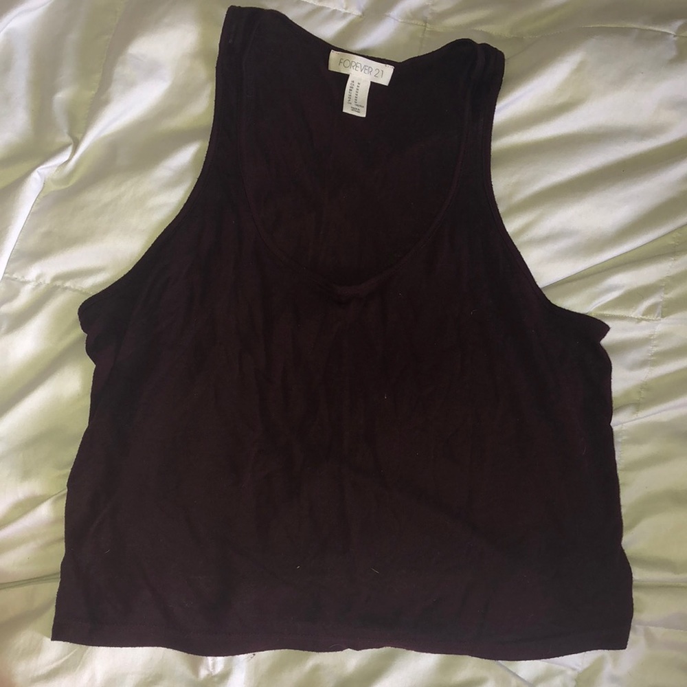 Burgundy tank